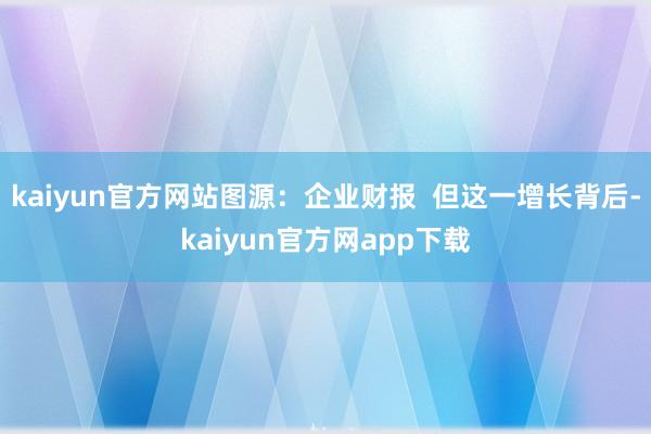 kaiyun官方网站图源：企业财报  但这一增长背后-kaiyun官方网app下载