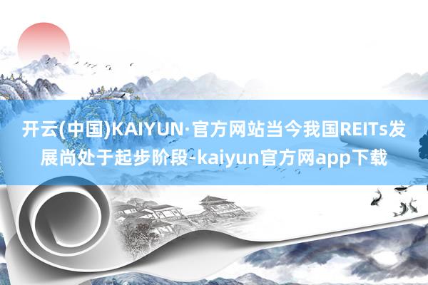 开云(中国)KAIYUN·官方网站当今我国REITs发展尚处于起步阶段-kaiyun官方网app下载