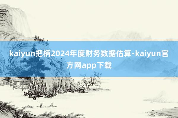kaiyun把柄2024年度财务数据估算-kaiyun官方网app下载